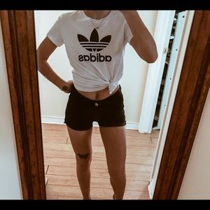 Adidas t-shirt and high rise short bundle